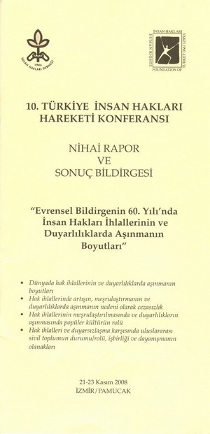Türkiye İnsan Hakları Hareketi 2008 yılı Nihai Rapor ve Sonuç Bildirgesi